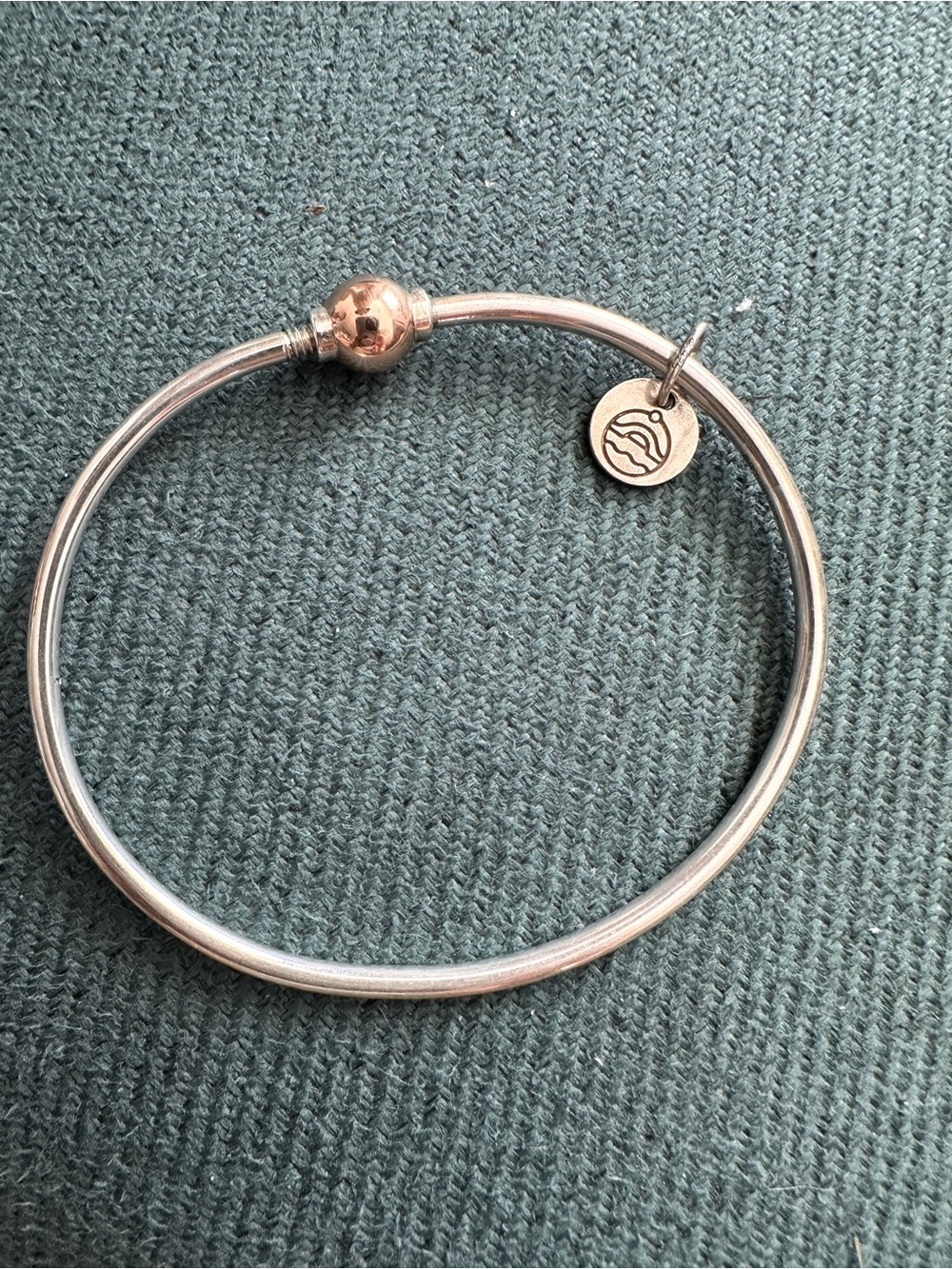 Lestage Cape Cod Bracelet - Sterling Silver with Rose Gold size 7